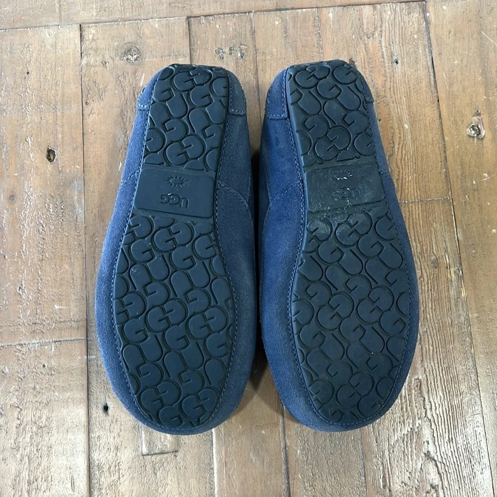 Ugg ascot navy suede slippers